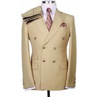 Blazer pour hommes à double boutonnage - Veste de sport ivoire — Costumes et vestons pour hommes