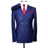 Blazer Double Boutonnage pour Hommes - Manteau Sport Bleu Alberto Nardoni