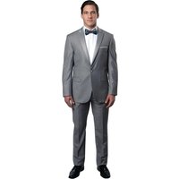Tuxedo moderne en laine à col en pointe gris clair d'Alberto Nardoni Store