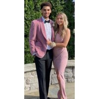 Blazer en Velours Rose Doré
