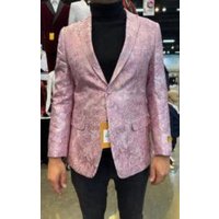 Pink Prom Tuxedo - Rose Gold Dinner Jacket with Paisley Floral