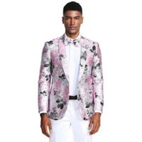 Alberto Nardoni Men's Slim Fit Shawl Label Paisley Tuxedo Jacket