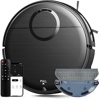 Combo Aspirateur Robot et Balai avec Wi-Fi/App/Télécommande, Aspiration 2000Pa — Robot aspirateur