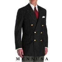 Blazer Noir à Double Boutonnage pour Hommes Alberto Nardoni — Costumes et vestons pour hommes