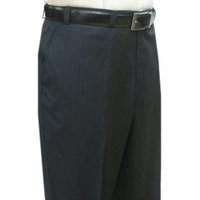 Men's Black Pinstripe Dress Pants with Pleats — Fashion Accessories