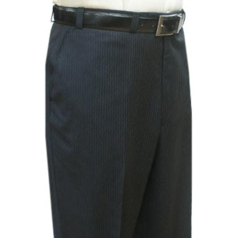Pantalon de costume noir à rayures pour homme avec plis — Accessoires de mode