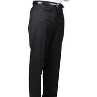 Pantalon de costume noir à rayures pour hommes avec poches