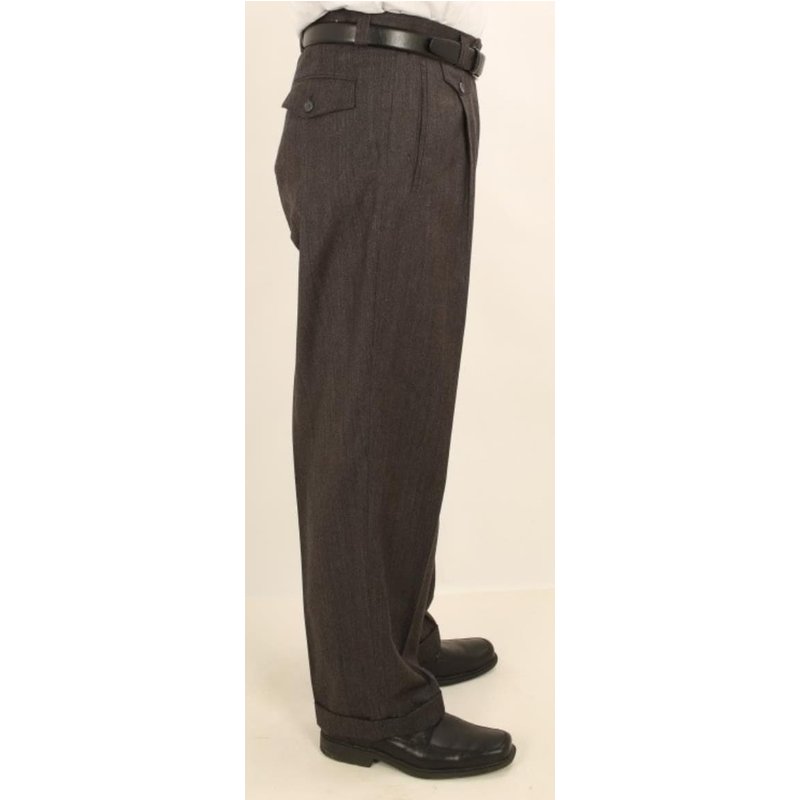 Pantalon de Costume Noir à Rayures pour Hommes - Style Plat — Accessoires de mode