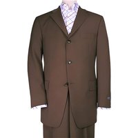 Mens Brown Wool Suit - Regular Fit Three Piece — Mens Suits & Blazers