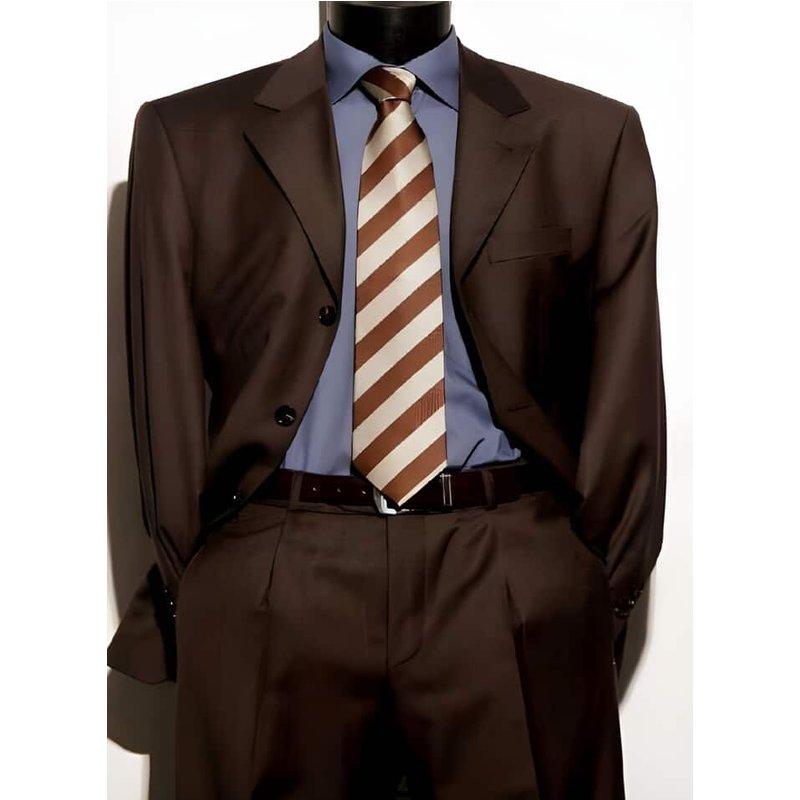 Robe en laine brun homme - n'importe quelle marque de style — Costumes et vestons pour hommes