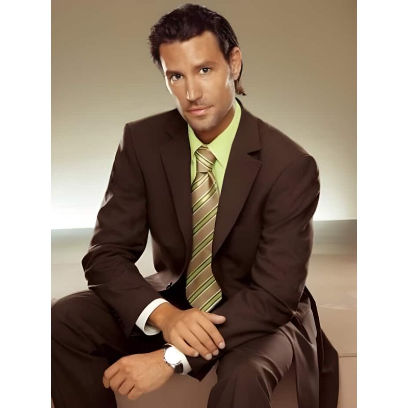 Robe en laine brun homme - n'importe quelle marque de style — Costumes et vestons pour hommes