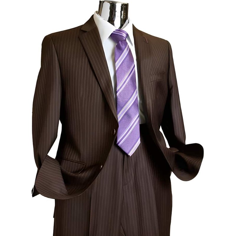 Mens Brown Wool Suit with 2 Button Design — Mens Suits & Blazers
