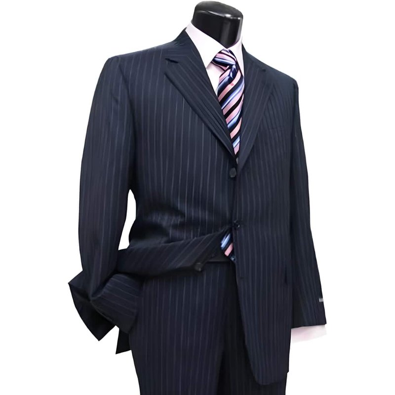 Robe en laine bleue pour hommes - n'importe quelle marque de style — Costumes et vestons pour hommes