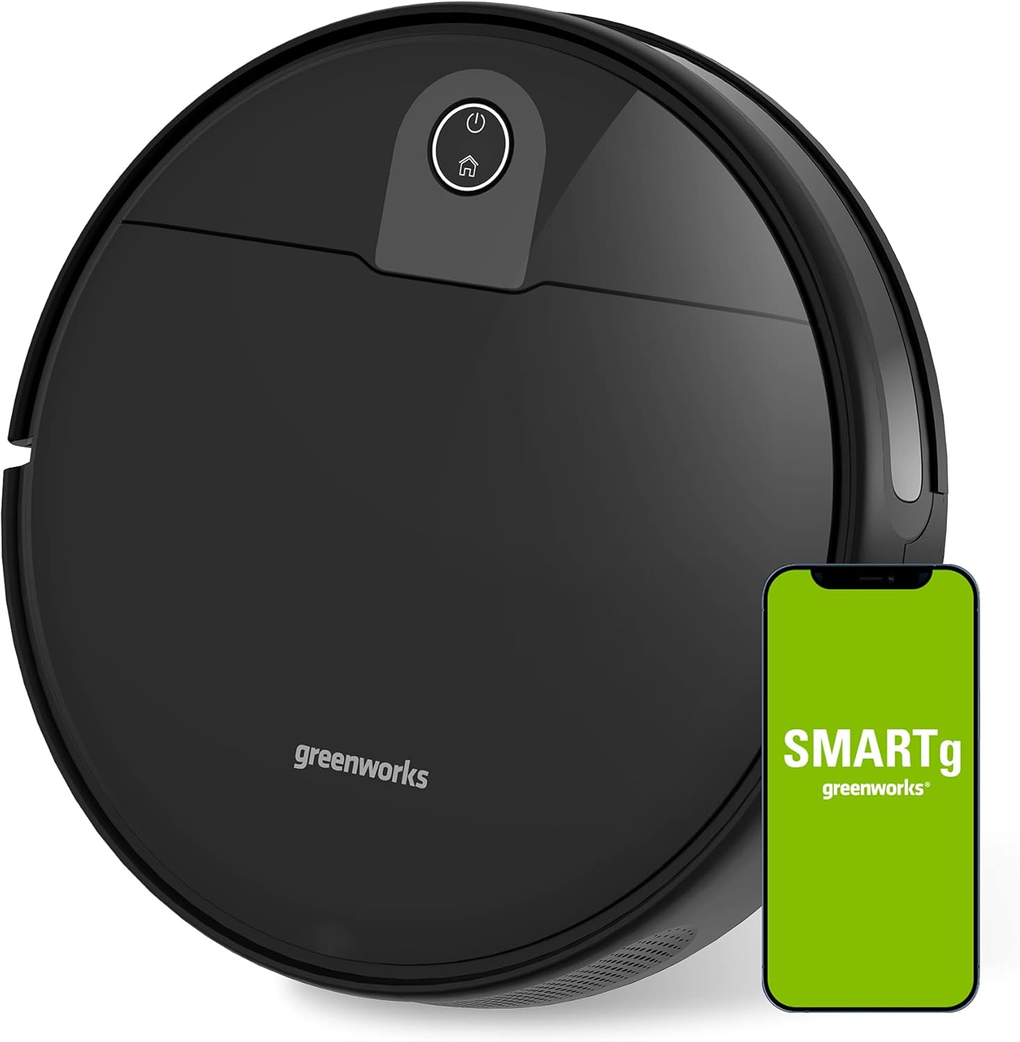 Aspirateur Robot Greenworks GRV-1010 avec Wi-Fi et Aspiration de 2200Pa — Robot aspirateur