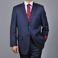 Robe en laine bleue pour hommes - n'importe quelle marque de style — Costumes et vestons pour hommes