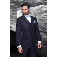 Robe en laine bleue pour hommes - n'importe quelle marque de style — Costumes et vestons pour hommes