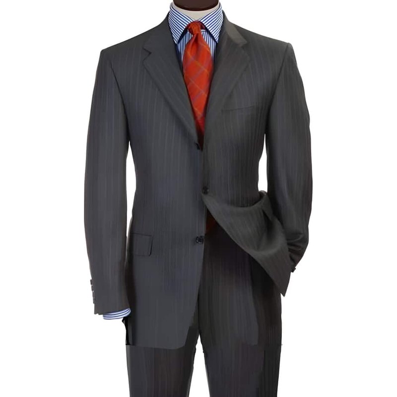 Mens Grey Wool Suit - AlbertoNardoniStore — Mens Suits & Blazers