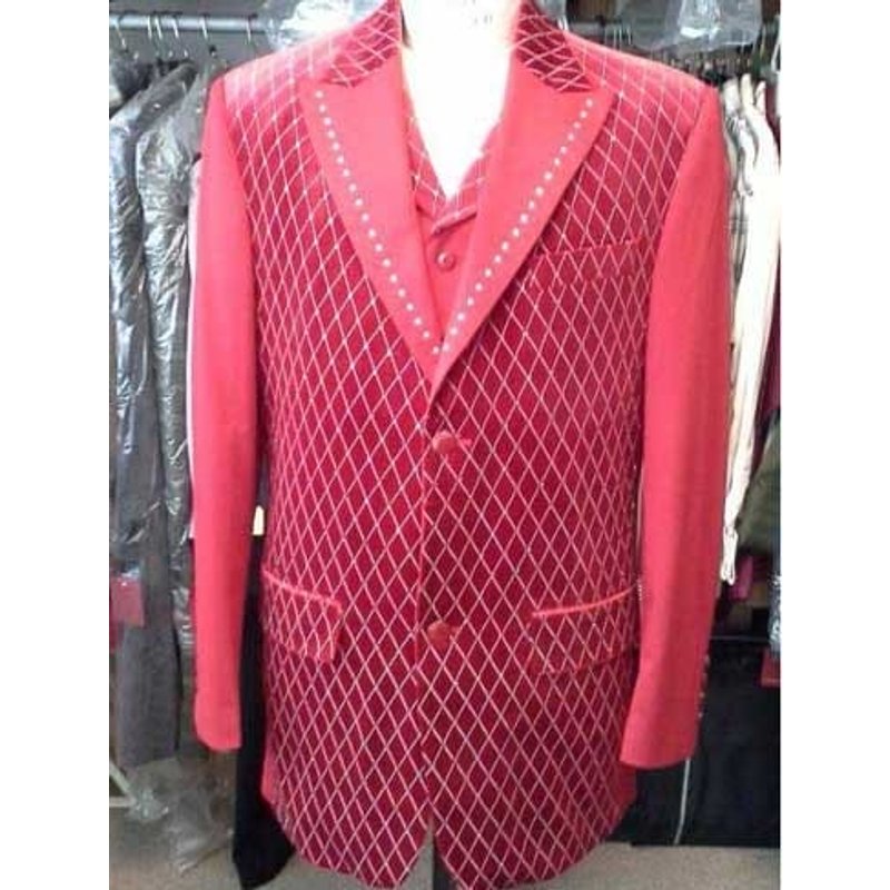 Blazer Valentine - Tuxedo Rouge pour Événements Formels — Costumes et vestons pour hommes