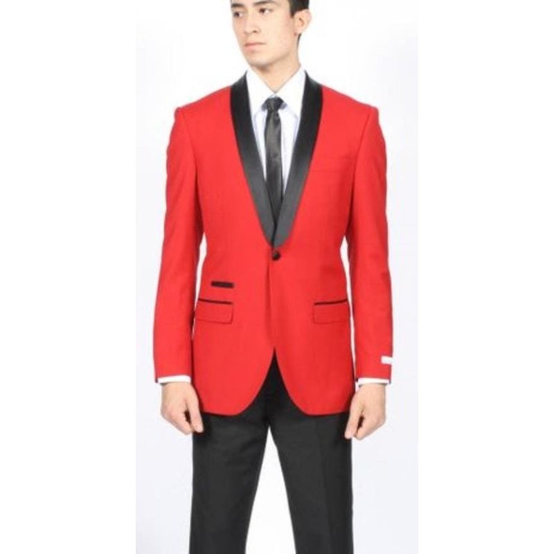 Blazer Valentine - Tuxedo Rouge pour Événements Formels