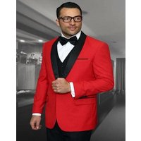 Alberto Nardoni Red Tuxedo Blazer and Pants Set — Mens Suits & Blazers