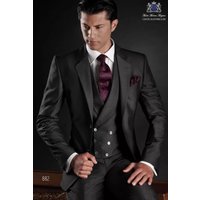 Costume pour hommes gris à revers large — Costumes et vestons pour hommes