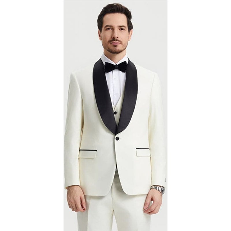 Father and Son Matching White Tuxedo Suits — Mens Suits & Blazers