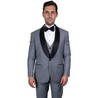 Costumes assortis père et fils - Tuxedo gris — Costumes et vestons pour hommes