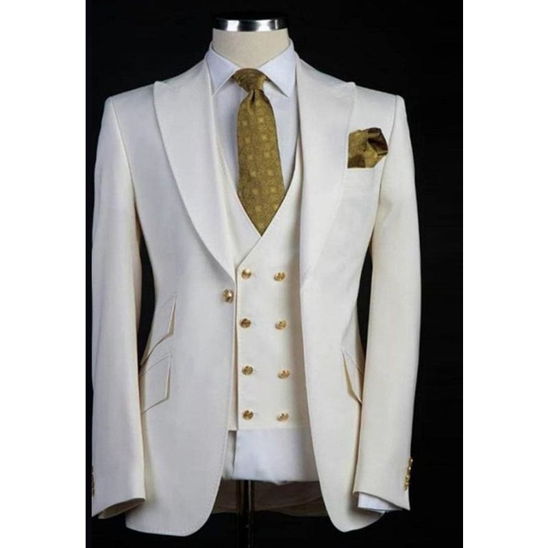 Mens Wool Business Suit in Sapphire Blue — Mens Suits & Blazers