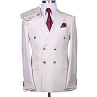 Homme Laine Costumes d'affaires pour homme - Tissu de laine "blanc"