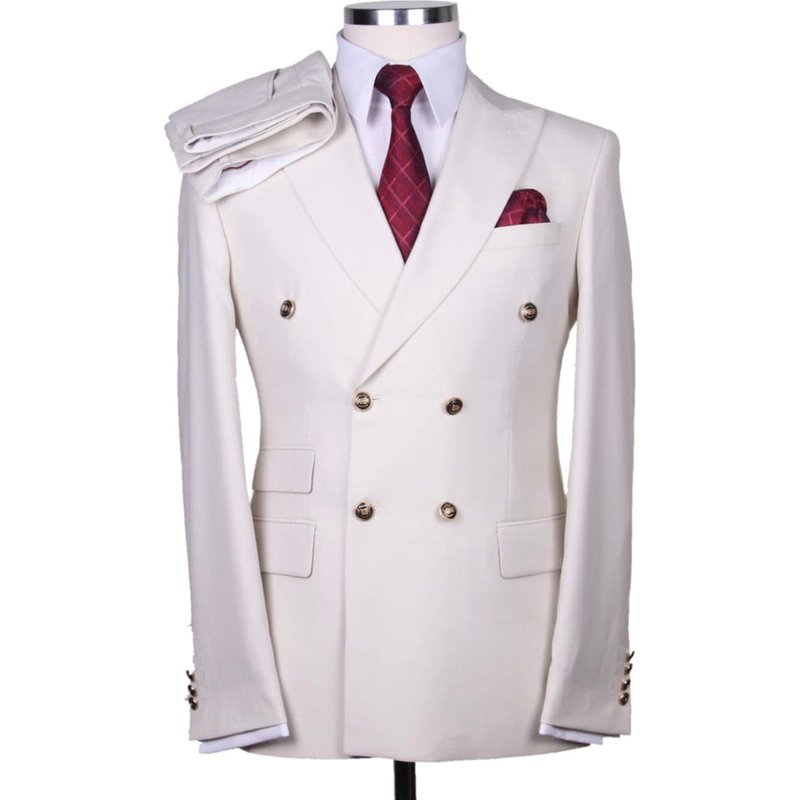 Men's Wool Business Suit in Sapphire Blue — Mens Suits & Blazers