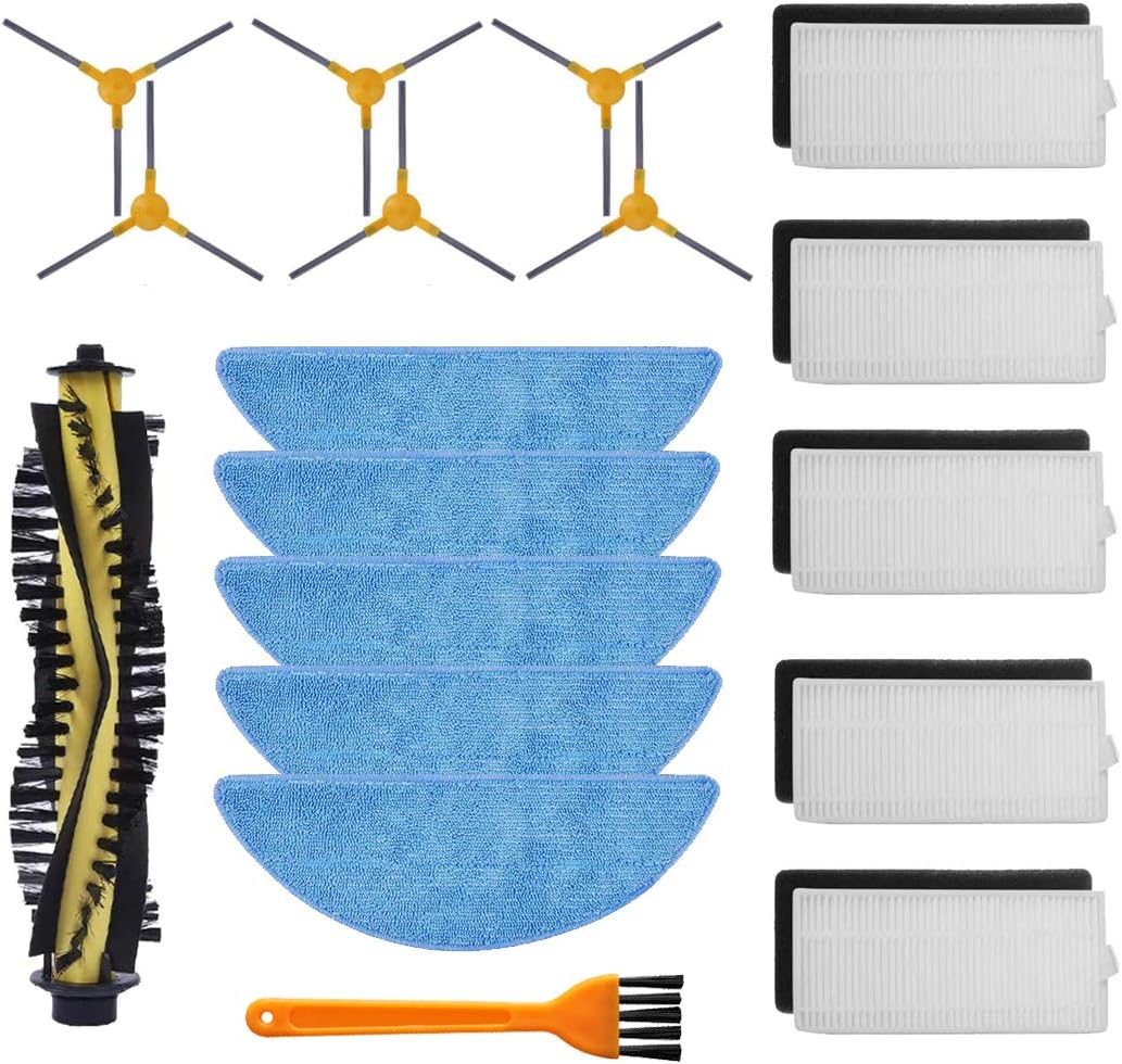 Kit de pièces de rechange de 18 pièces pour aspirateur robot Tesvor M1 X500 X500 Pro — Robot aspirateur