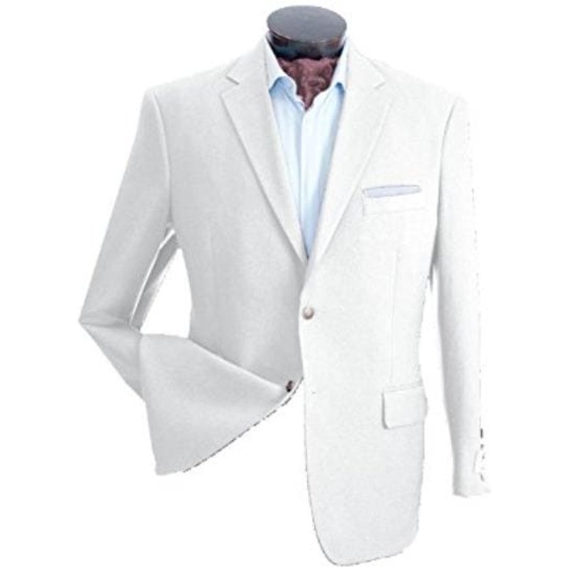 Grossiste Vestes Hommes - Gros Blazer - Blanc deux boutons Blazer — Costumes et vestons pour hommes