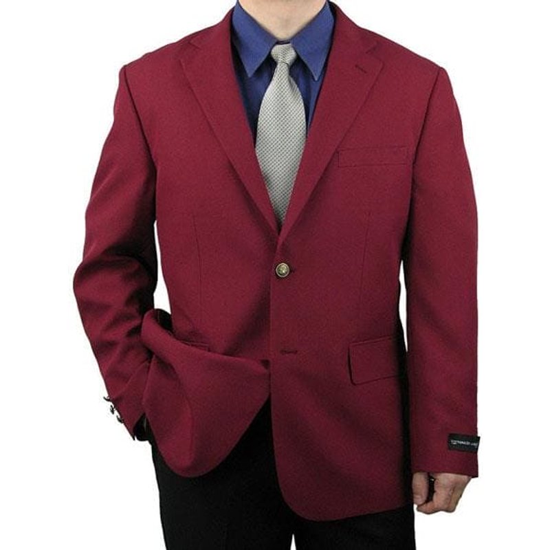 Blazer pour hommes à revers en bourgogne d'Alberto Nardoni Store — Costumes et vestons pour hommes