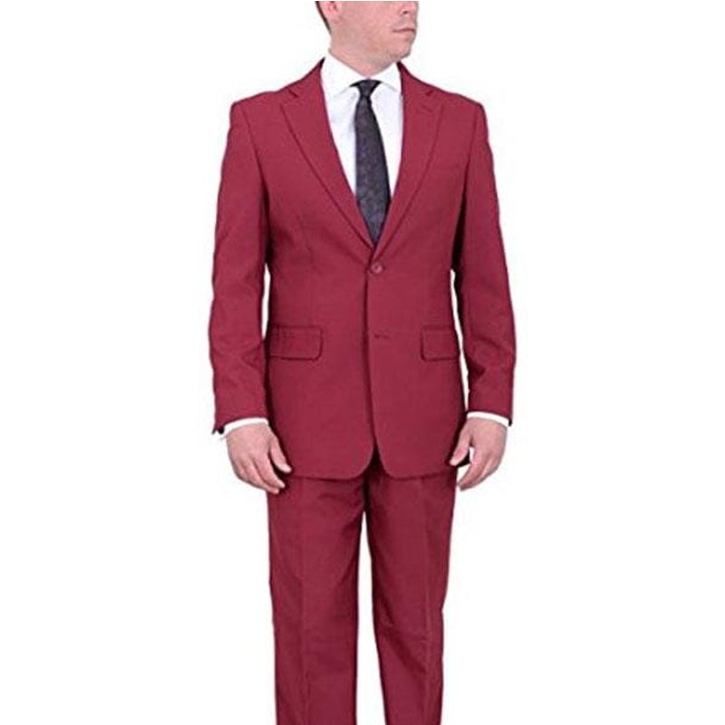 Alberto Nardoni Burgundy Single Breasted Blazer for Men — Mens Suits & Blazers