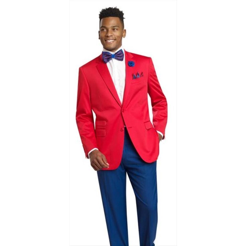 Mens Red Blazer - 2 Button 2 Piece - AlbertoNardoniStore — Mens Suits & Blazers