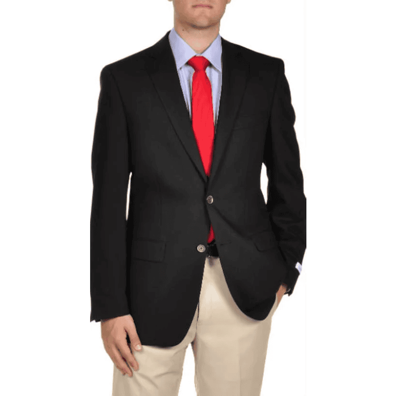 Blazer Noir Mabin à Deux Boutons pour Hommes