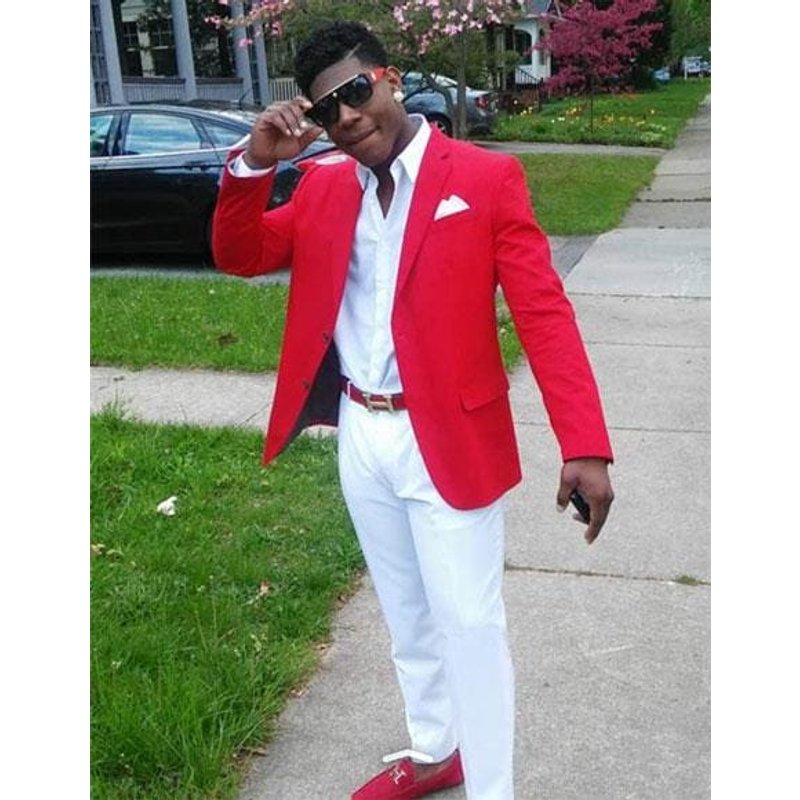 Red One Chest Pocket Blazer for Men — Mens Suits & Blazers