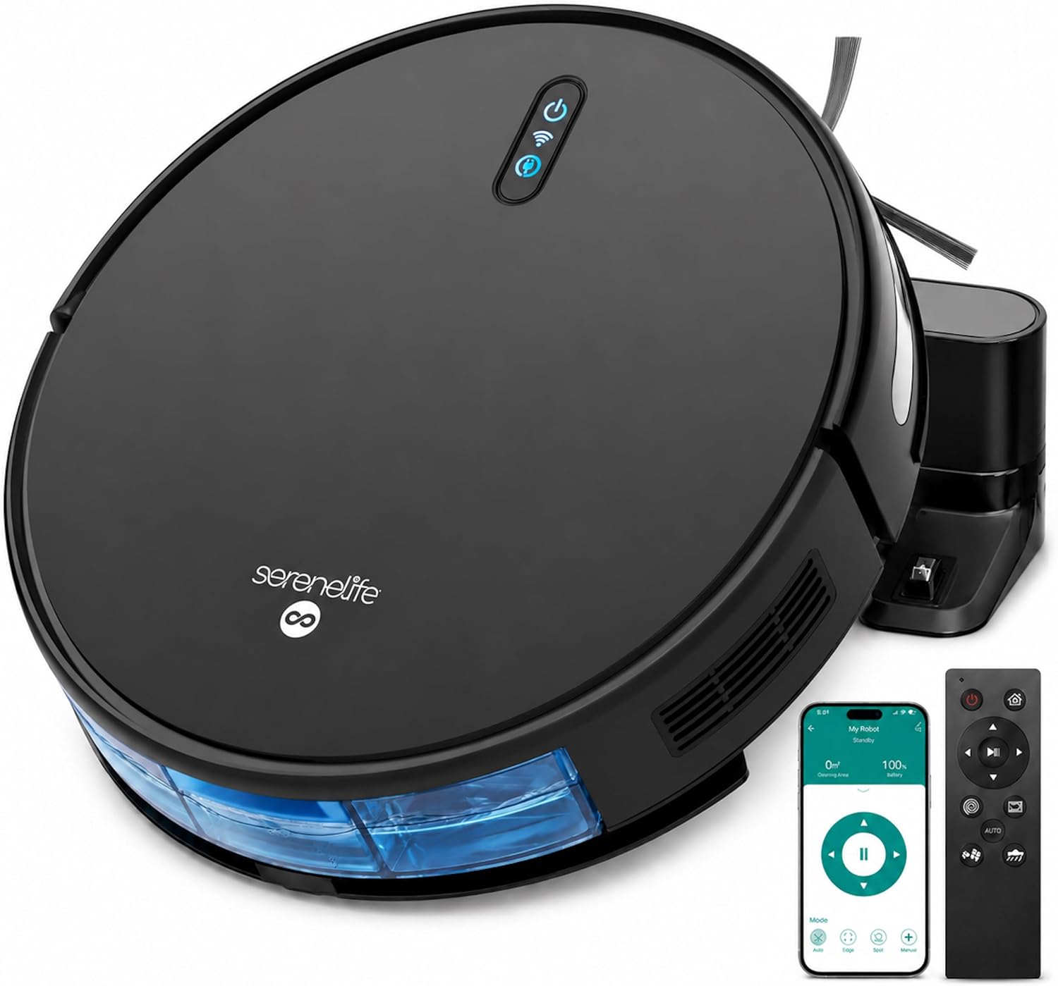 Aspirateur Robot Intelligent SereneLife et Combo Mop Édition Pro — Robot aspirateur