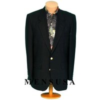 Blazer noir texturé à 2 boutons pour hommes - Alberto Nardoni Store