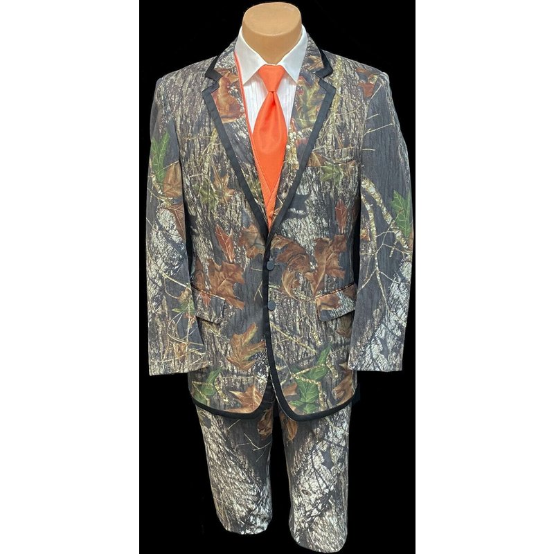 Tuxedo Camouflage Vert Armée - Deux Tons Simple Boutonné — Costumes et vestons pour hommes