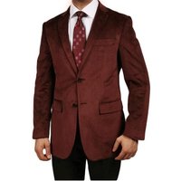 Blazer en Velours Bourgogne à Deux Boutons d'Alberto Nardoni Store — Costumes et vestons pour hommes