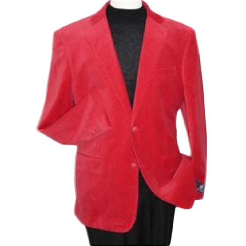 Alberto Nardoni Store Red Velvet Blazer for Men — Mens Suits & Blazers