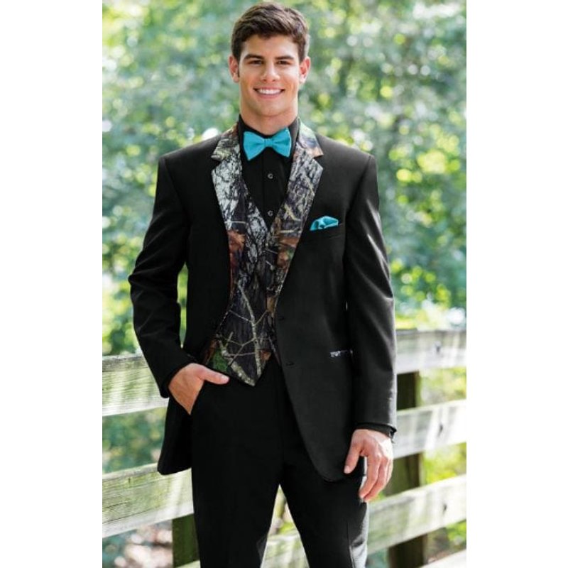Tuxedo Camouflage Vert Armée avec Gilet Bicolore