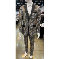Tuxedo Veste Camouflage Vert Armée à Deux Tons — Costumes et vestons pour hommes