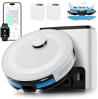 Lefant Robot Vacuum and Mop with Self-Emptying and 6000Pa Suction