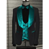 Dark Teal Tuxedo - Men's Teal Prom Suit