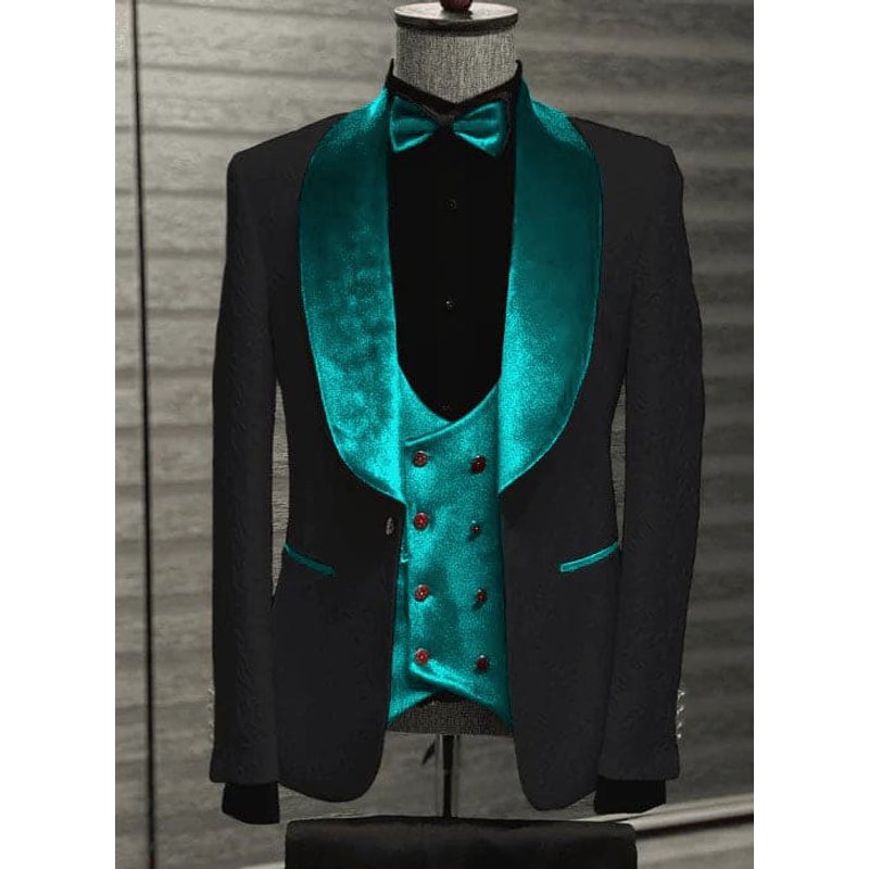 Dark Teal Tuxedo - Men's Teal Prom Suit — Mens Suits & Blazers