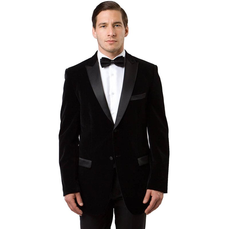 Veste de Tuxedo en Velours Noir pour Hommes Alberto Nardoni — Costumes et vestons pour hommes