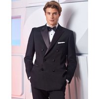 Tuxedo en Laine Double Boutonné pour Hommes Alberto Nardoni en Noir — Costumes et vestons pour hommes