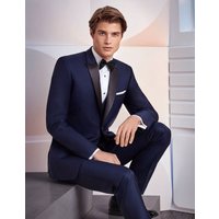Tuxedo Peak Blake à Bouton Unique pour Hommes - Bleu Marine